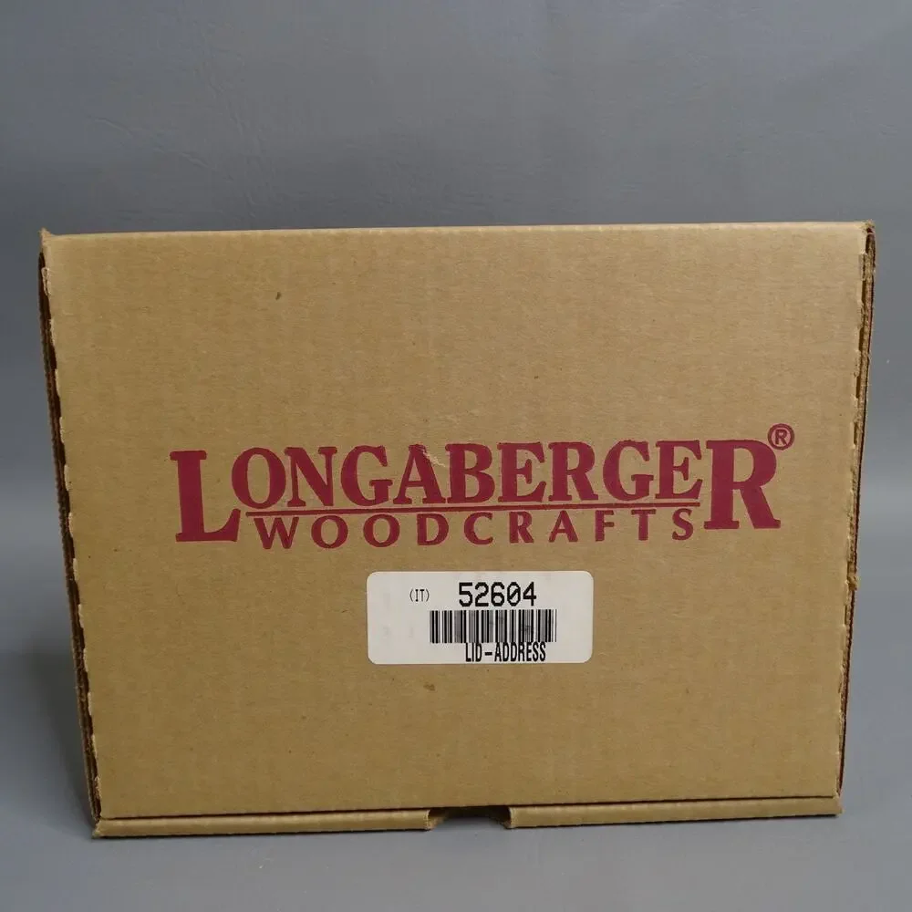 Longaberger Woodcrafts Address Lid #52604 NEW